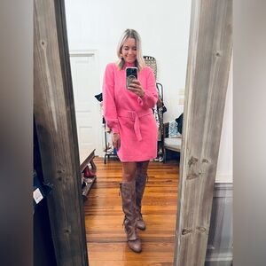 Fate Pink Belted Dress